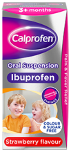Calprofen Oral Suspension Strawberry flavour for 3+ months